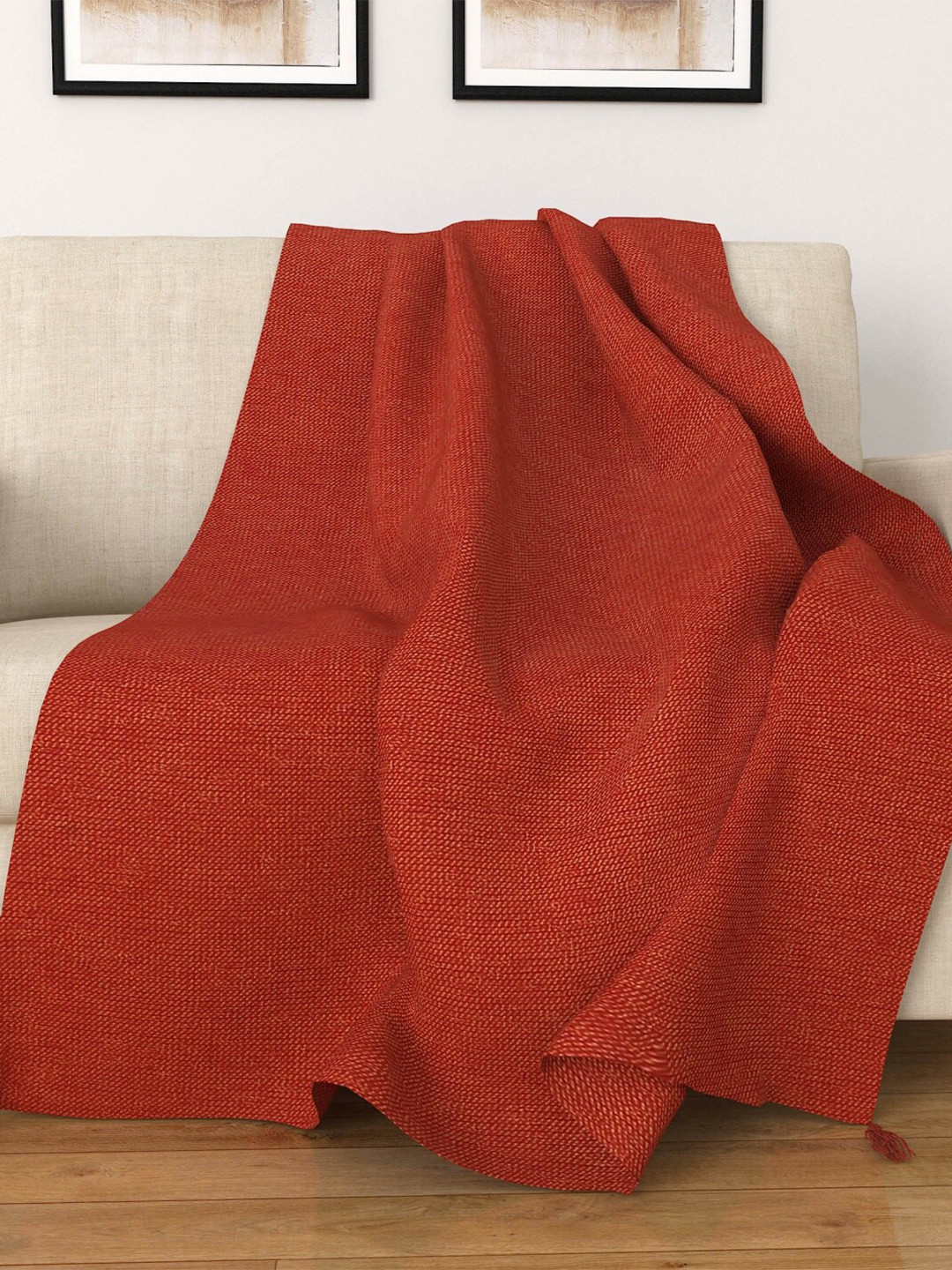 Buy Home Centre Red Solid Sofa Throw Throws for Unisex 14423190 Myntra