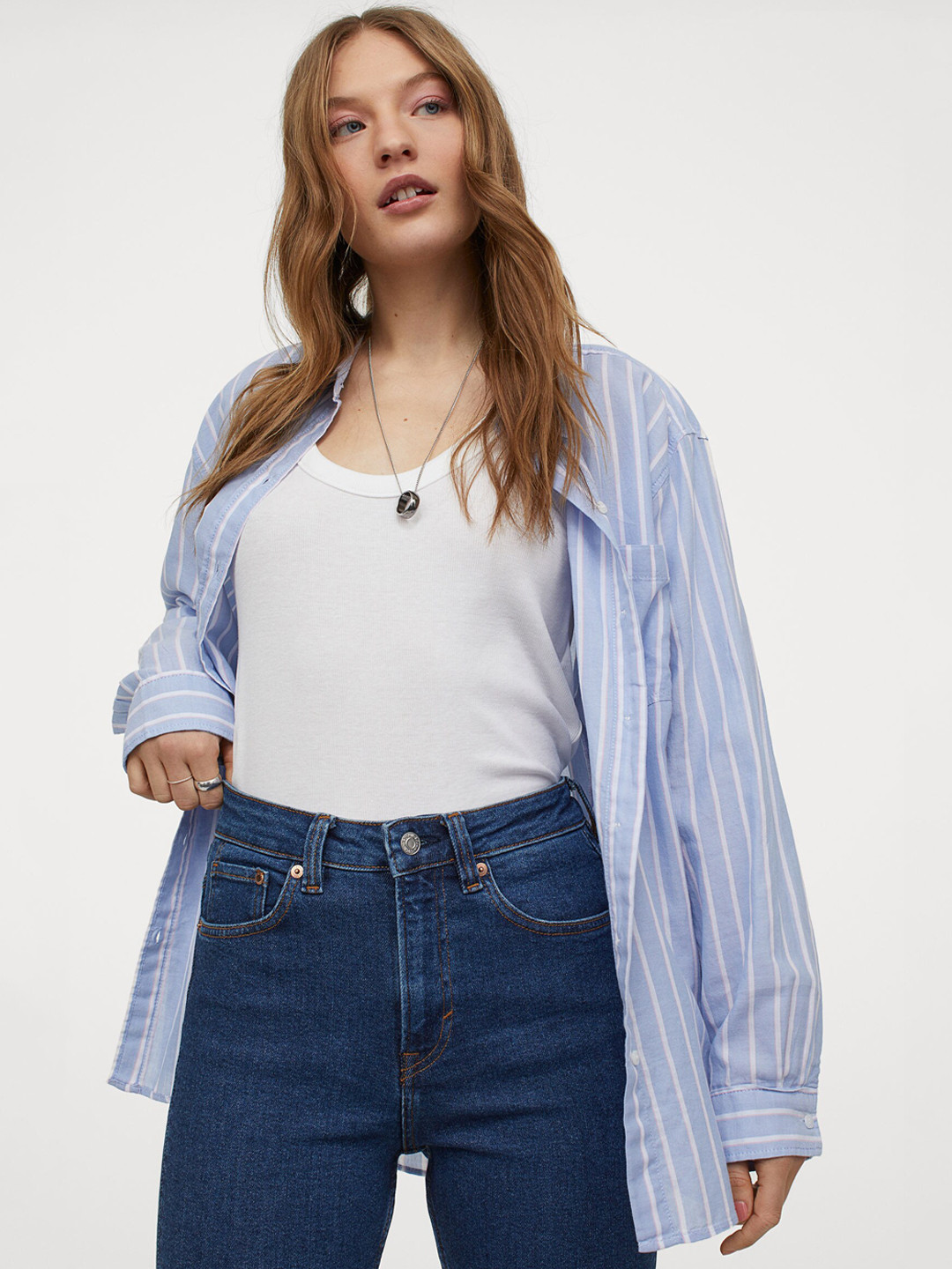 Buy H&M Women White Solid Modal Blend Vest Top Tops for Women