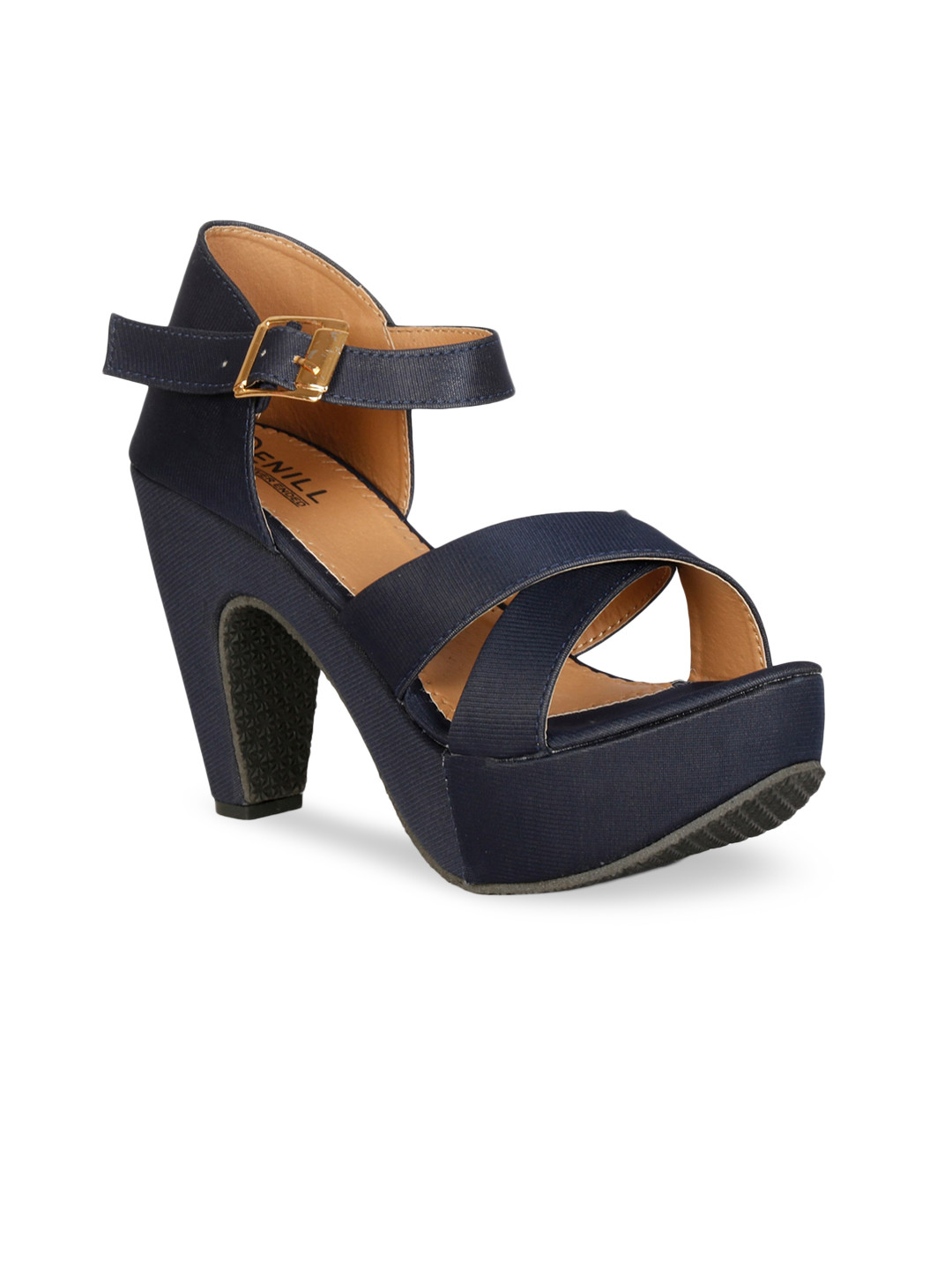 Buy Denill Women Navy Blue Solid Platform Heels Heels for Women
