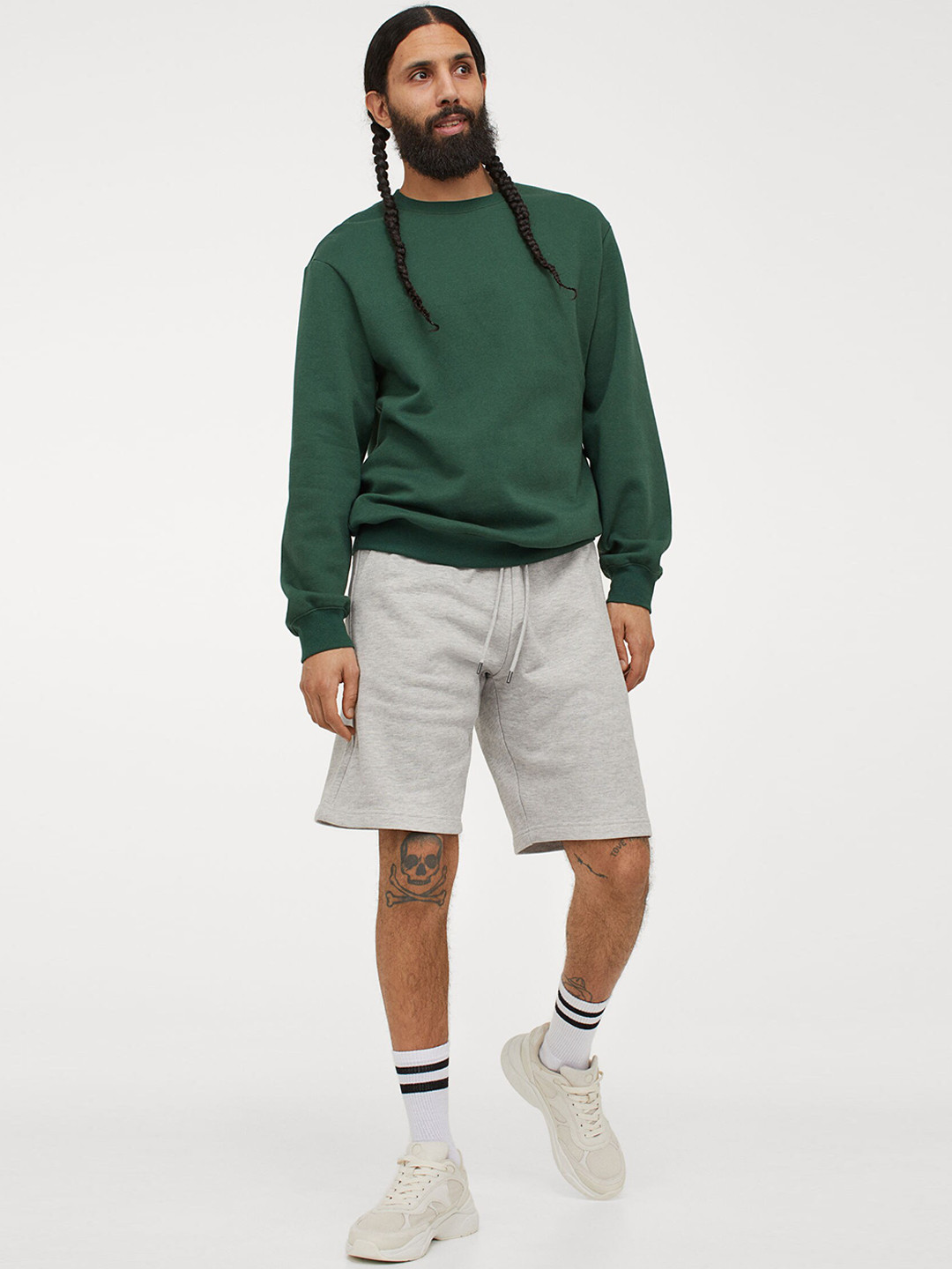 Buy H&M Men Grey Sweatshirt Shorts Regular Fit Shorts for Men