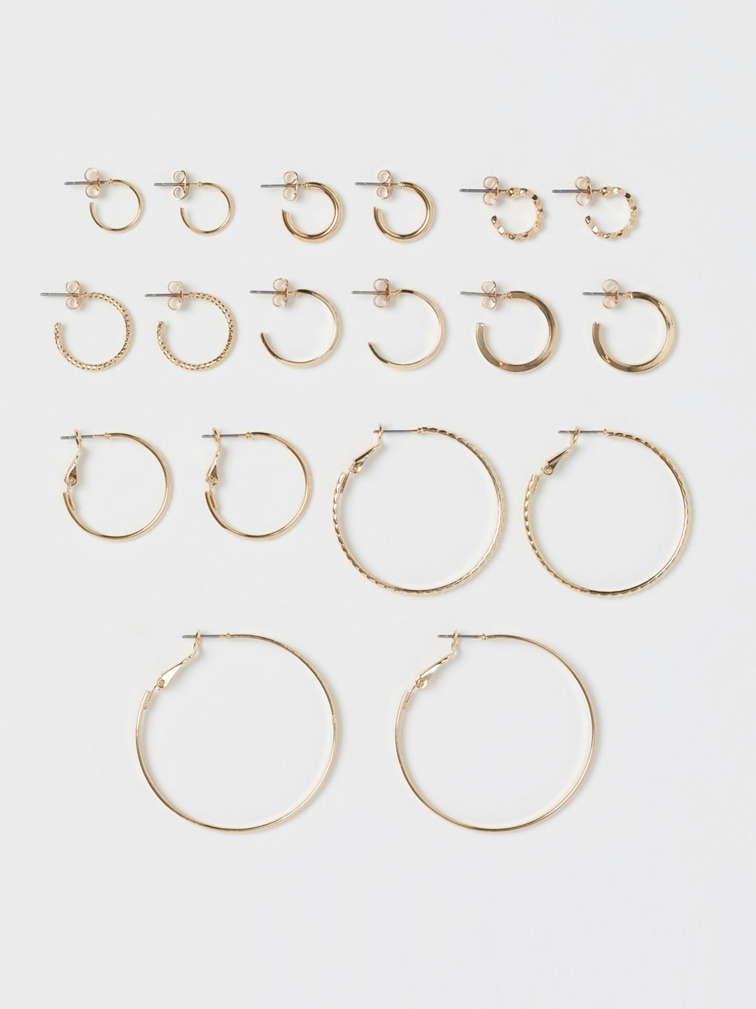 Buy H&M Women Gold Toned 9 Pairs Hoop Earrings Earrings for Women 14258216 Myntra