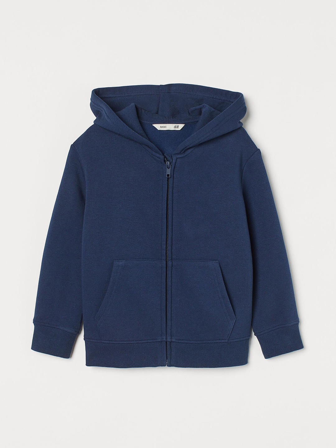 Buy H&M Boys Blue Solid Zip Through Hoodie - Sweatshirts for Boys ...