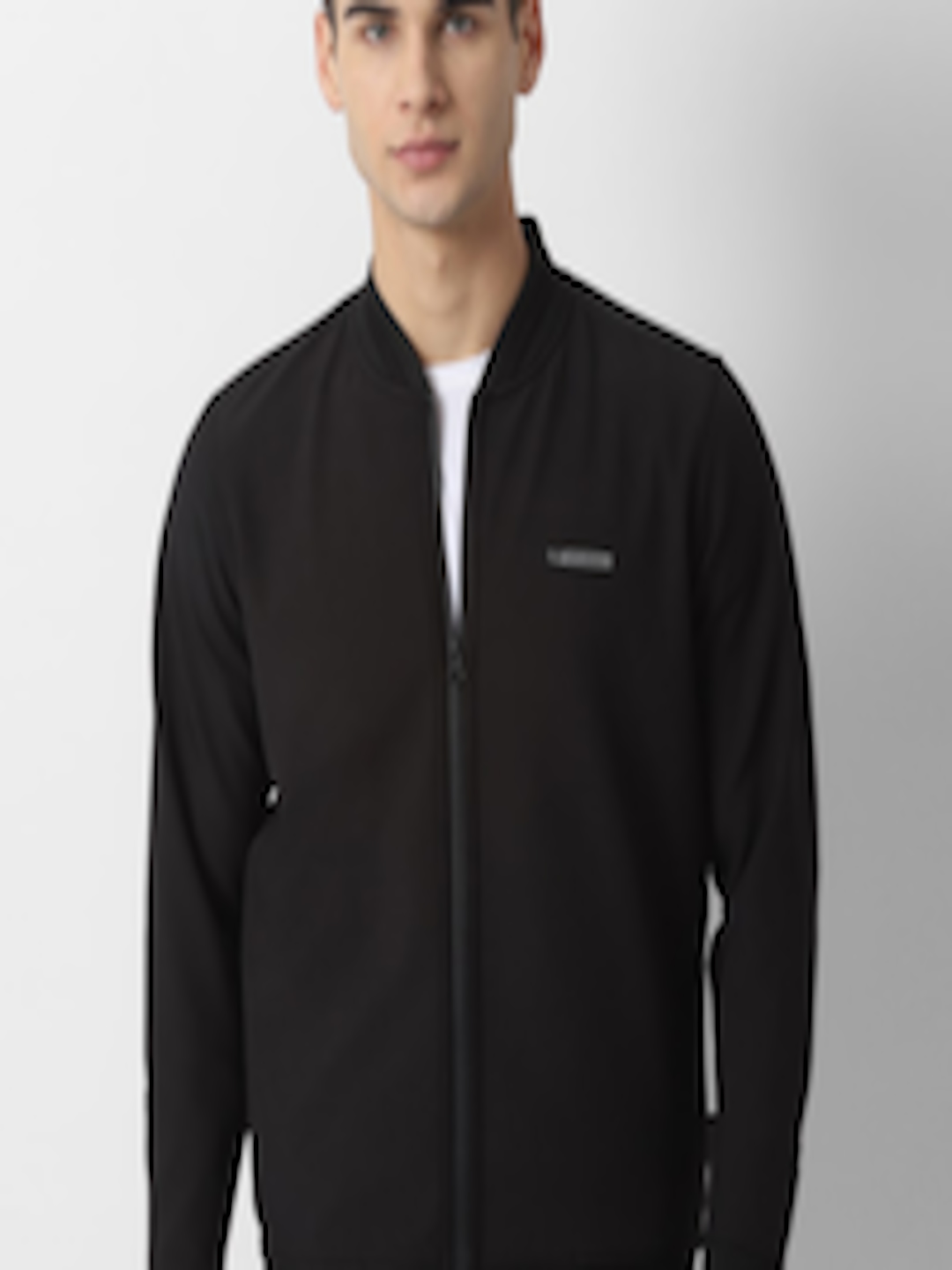 Buy Louis Philippe Sport Men Black Solid Sweatshirt - Sweatshirts for ...