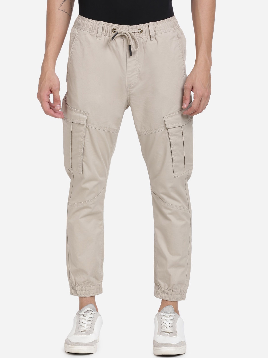cream cargos mens