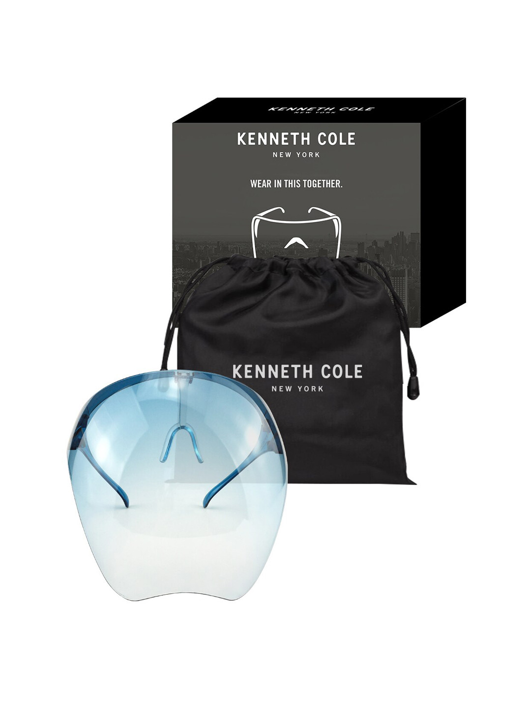 Buy Cole Kids Blue Solid Gogglestyle Face Shield With 180