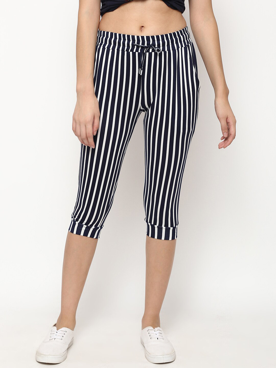 navy blue capris for women