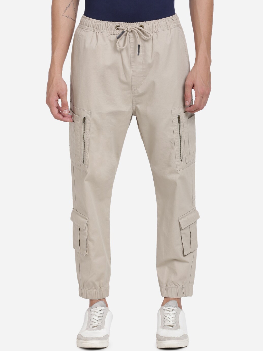cream cargos mens