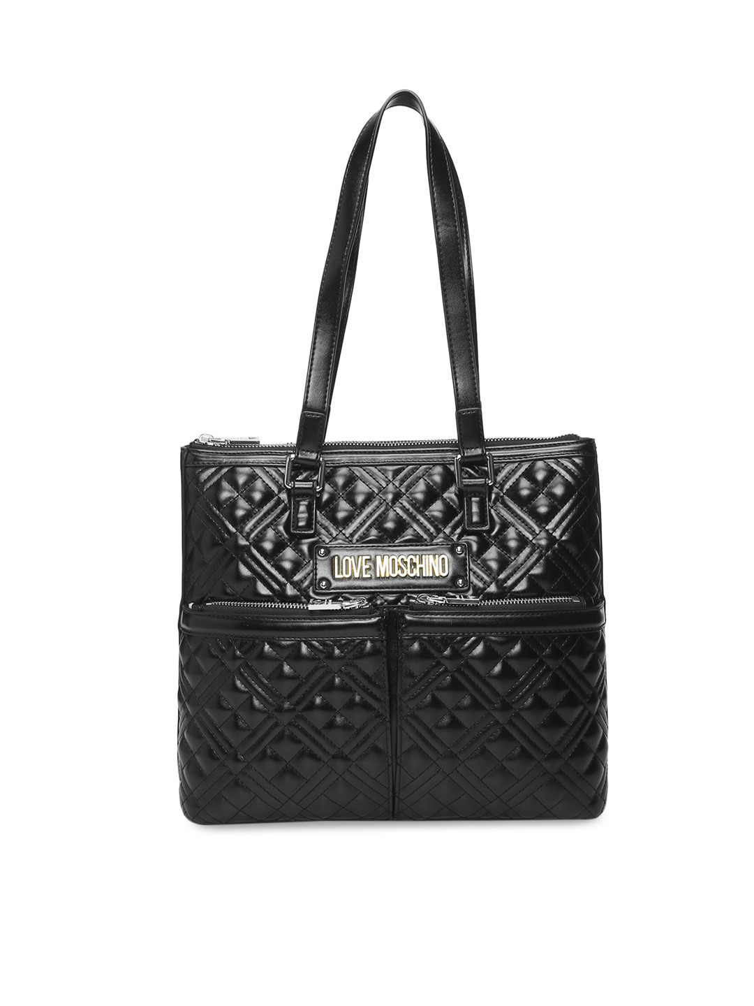 Buy LOVE MOSCHINO Black Quilted Shoulder Bag Handbags for Women