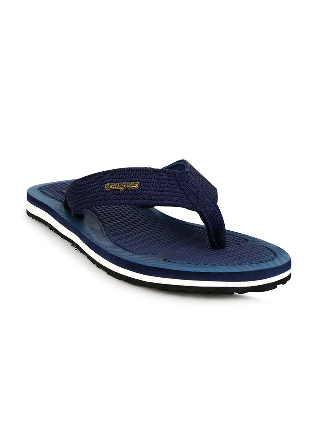 Buy Campus Men Navy Blue & White Room Slippers - Flip Flops for Men ...