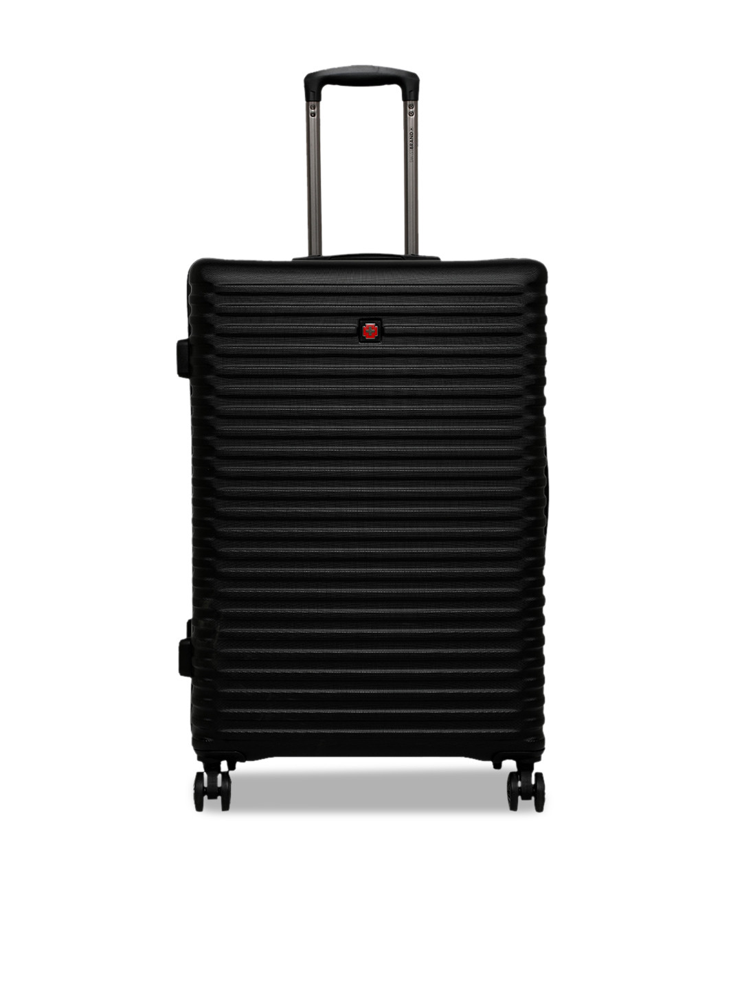 Buy SWISSBRAND DUBLIN Range Black Color Hard Large Luggage Trolley
