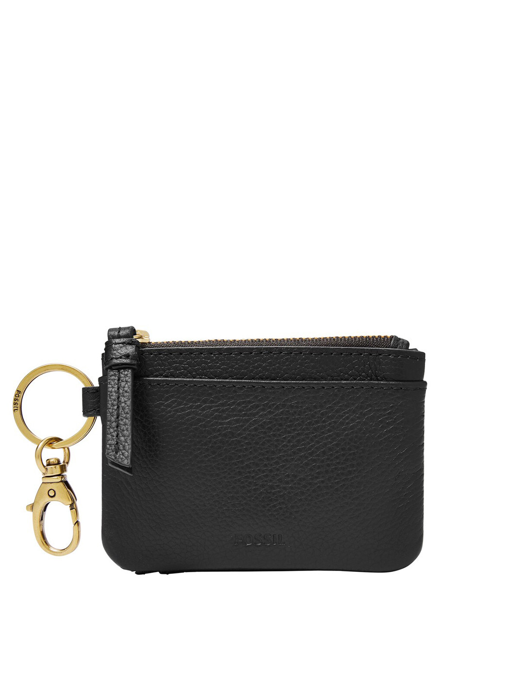Buy Fossil Women Black Solid Leather Card Holder Wallets for Women
