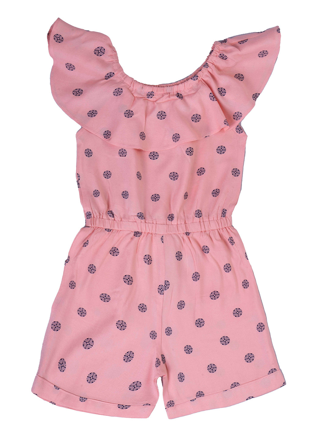 Buy Hunny Bunny Girls Pink & Navy Blue Printed Jumpsuit Jumpsuit for