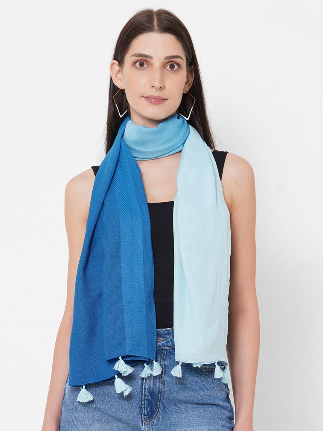 Buy Get Wrapped Women Blue Ombre Scarf Scarves for Women 14508000