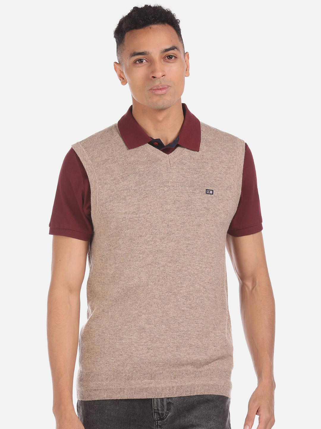 Buy Arrow Sport Men Brown Sweater Vest Sweaters for Men 14514692 Myntra