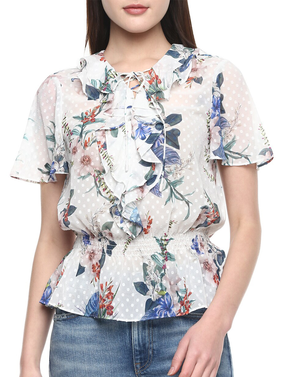 Buy Ted Baker Cream Floral Regular Top Tops for Women 14541500 Myntra