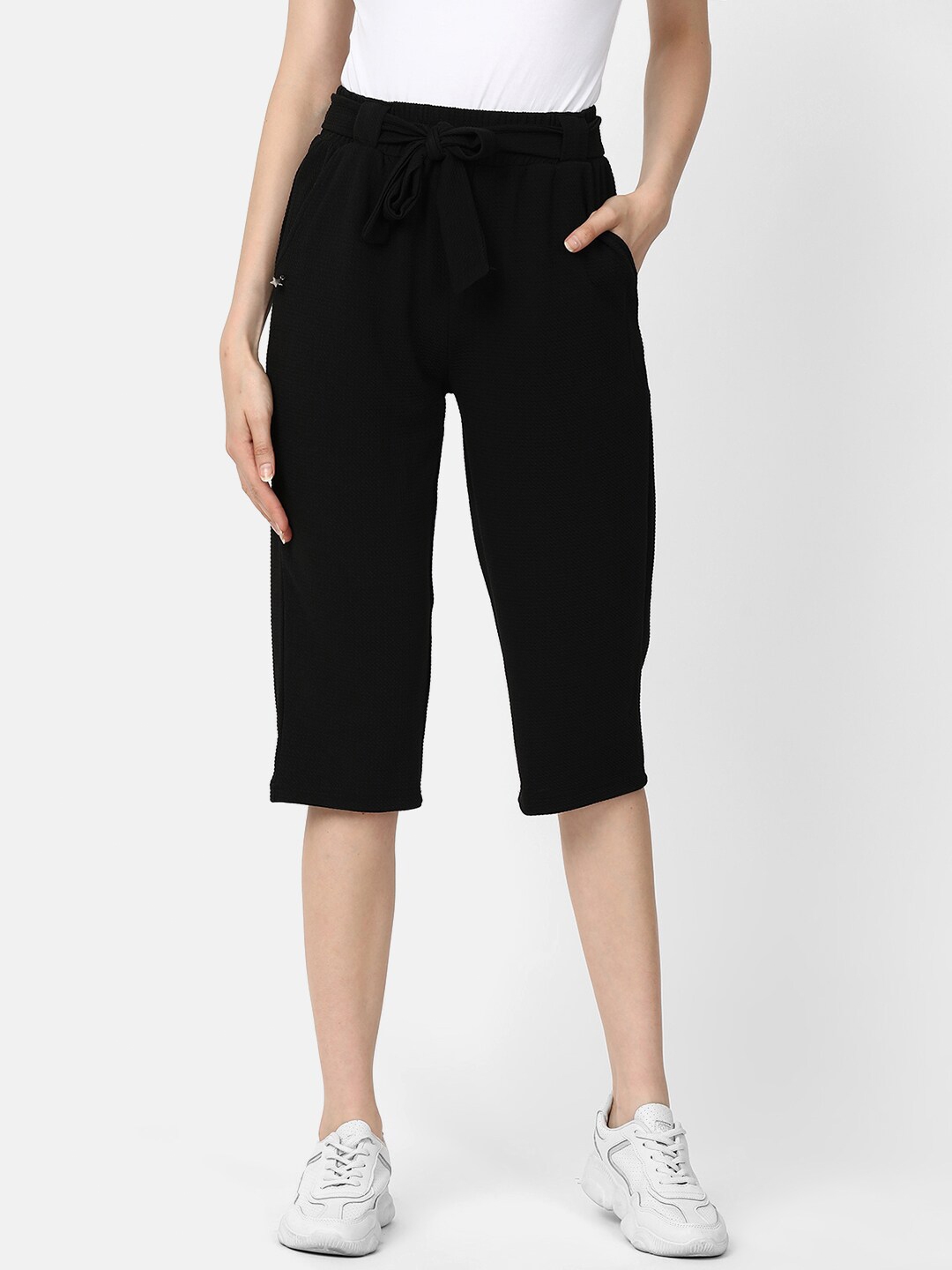 Buy V2 Value & Variety Women Black Capri - Capris for Women 14548008 ...