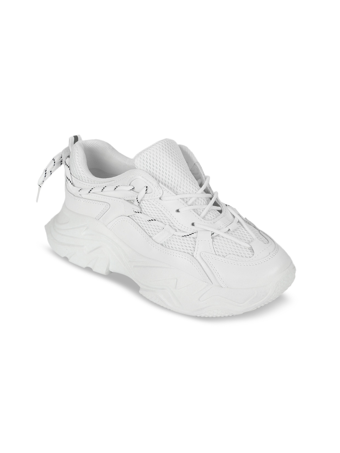 truffle collection white solid sneakers