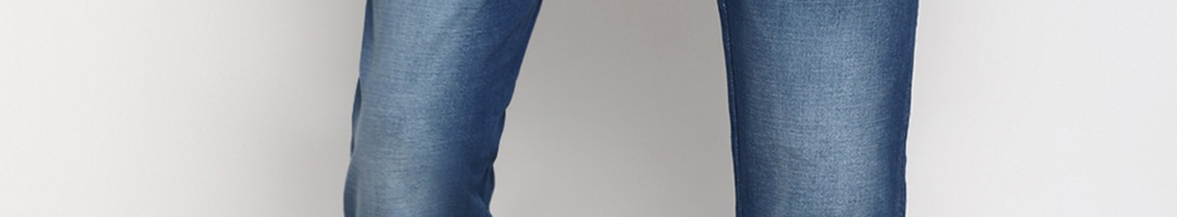 Buy Wrangler Men Blue Heavy Fade Stretchable Regular Fit Jeans - Jeans ...