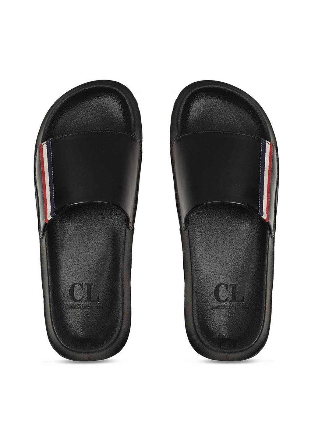 Buy Carlton London Men Black & White Striped Sliders - Flip Flops for Men 14446470 | Myntra