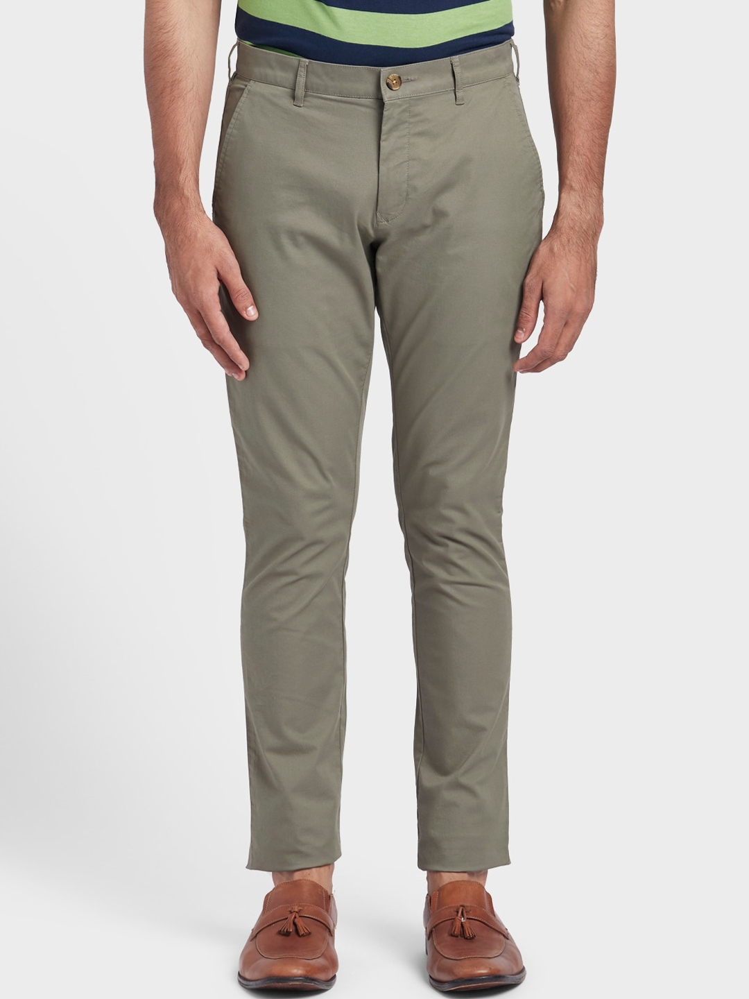 Buy ColorPlus Men Green Regular Trousers - Trousers for Men 14444910 ...