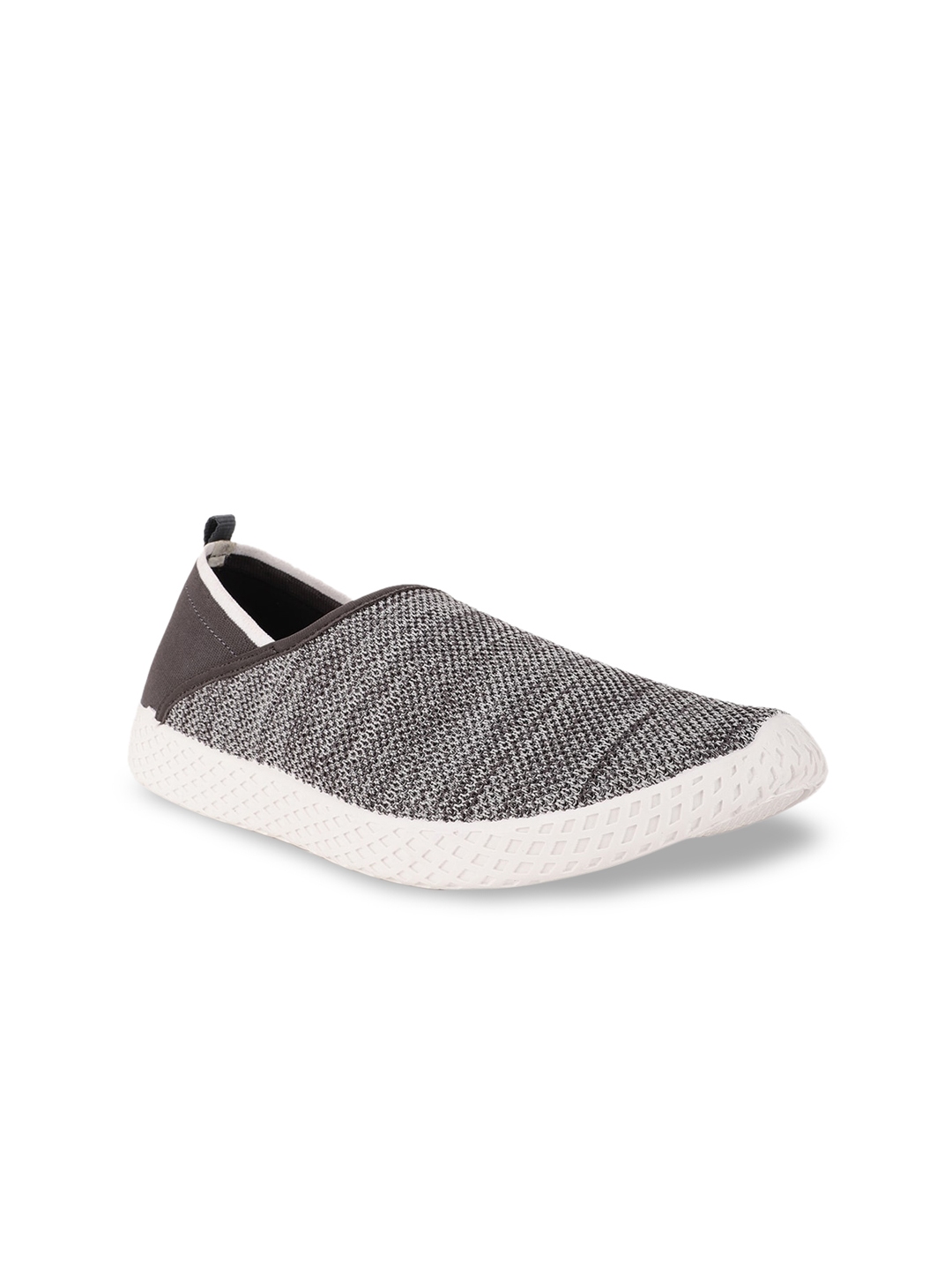 Buy Bata Women Grey Woven Design Slip On Sneakers - Casual Shoes for ...