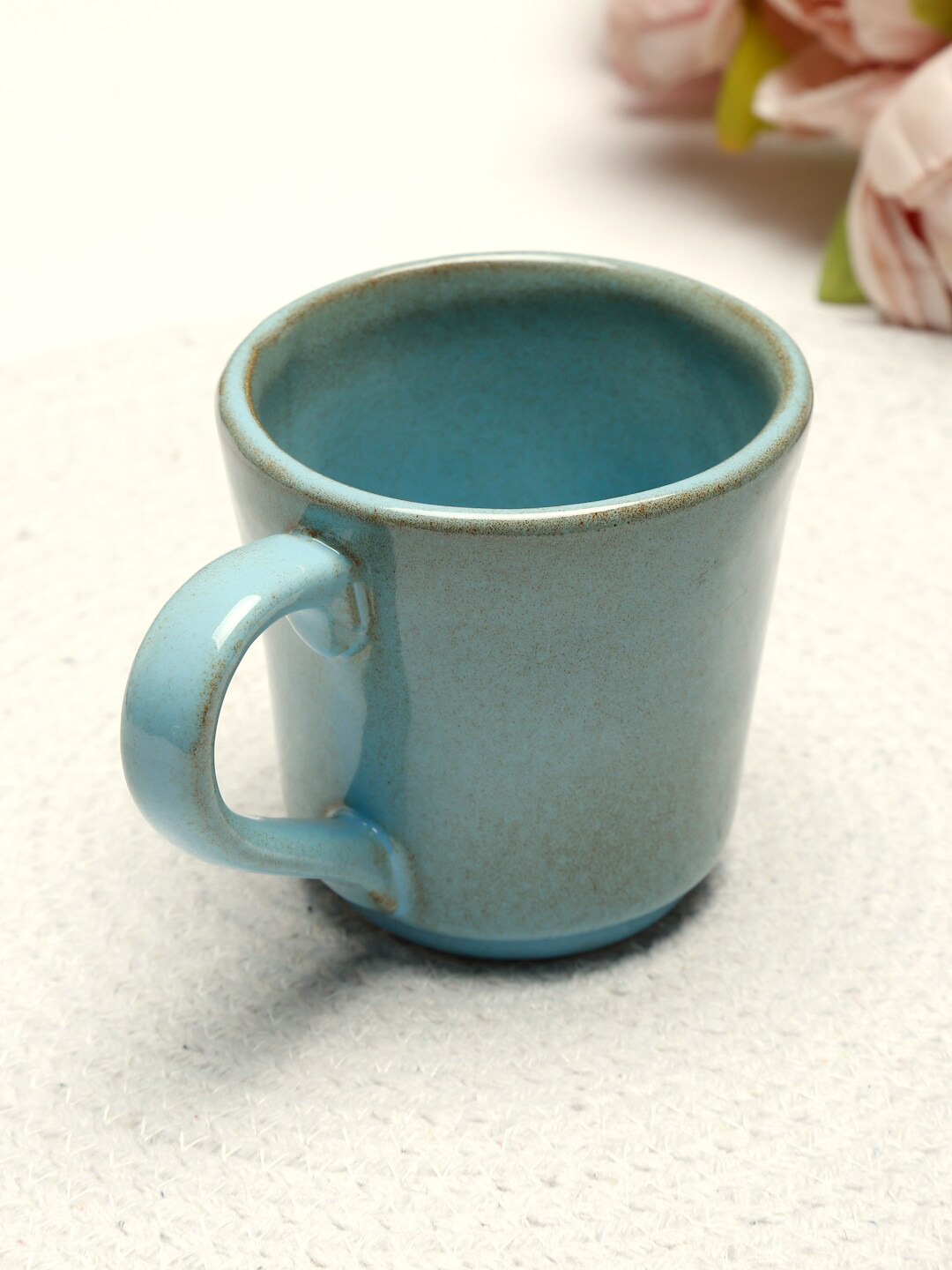 Buy Fabindia Blue Solid Ceramic Glossy Mug Cups And Mugs for Unisex