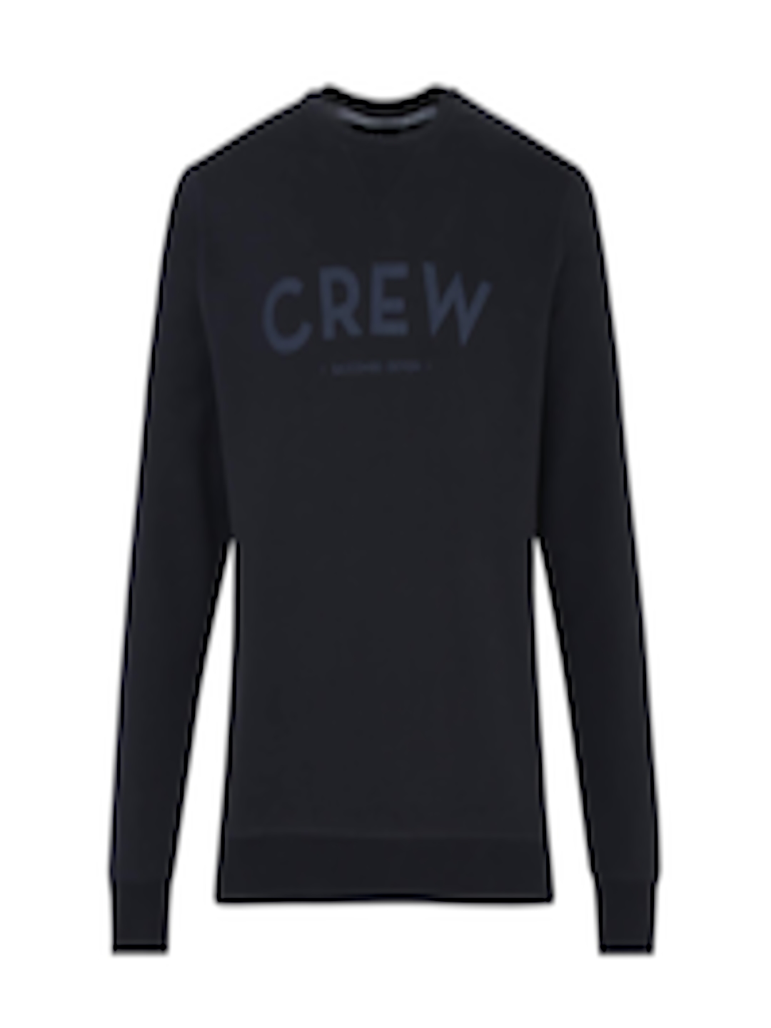 Buy Crew Clothing Men Navy Blue Solid Pure Cotton Pullover Sweatshirt ...