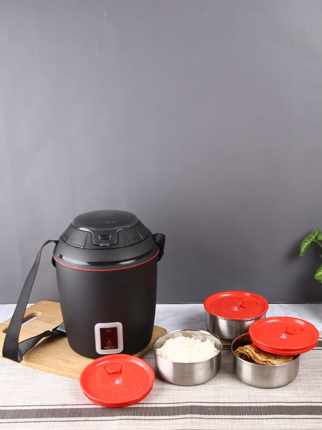 Buy Milton Smart Electric App Enabled Tiffin Box With 3 Stainless Steel
