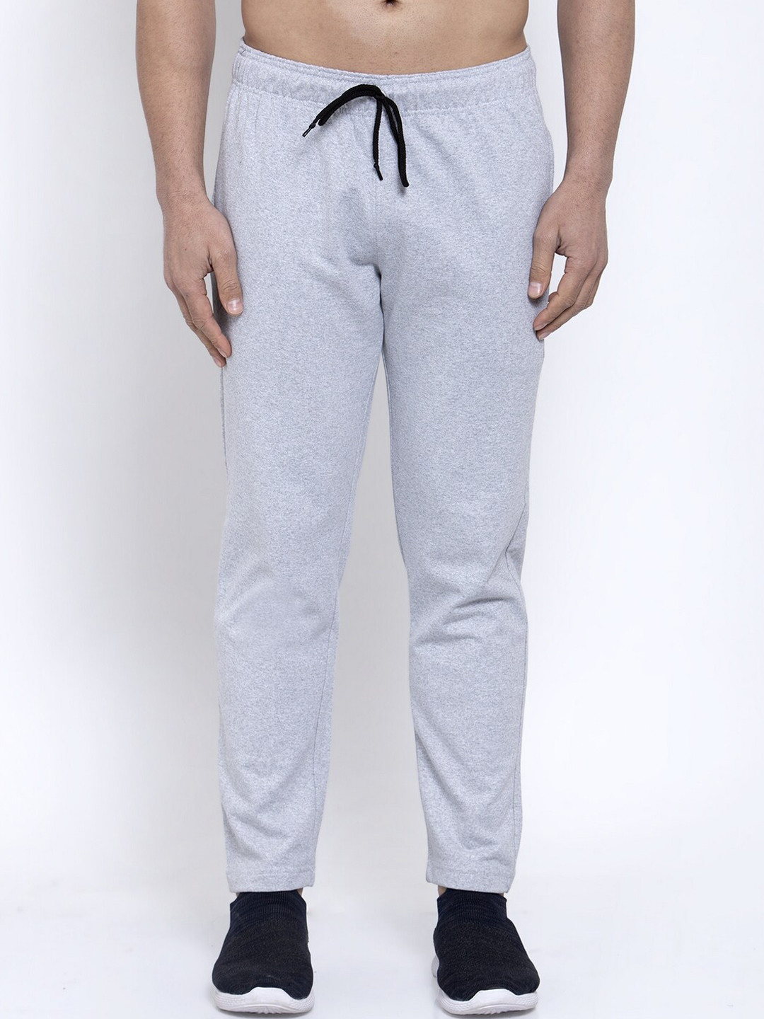 Buy NEUDIS Men Grey Solid Cotton Track Pants Track Pants for Men
