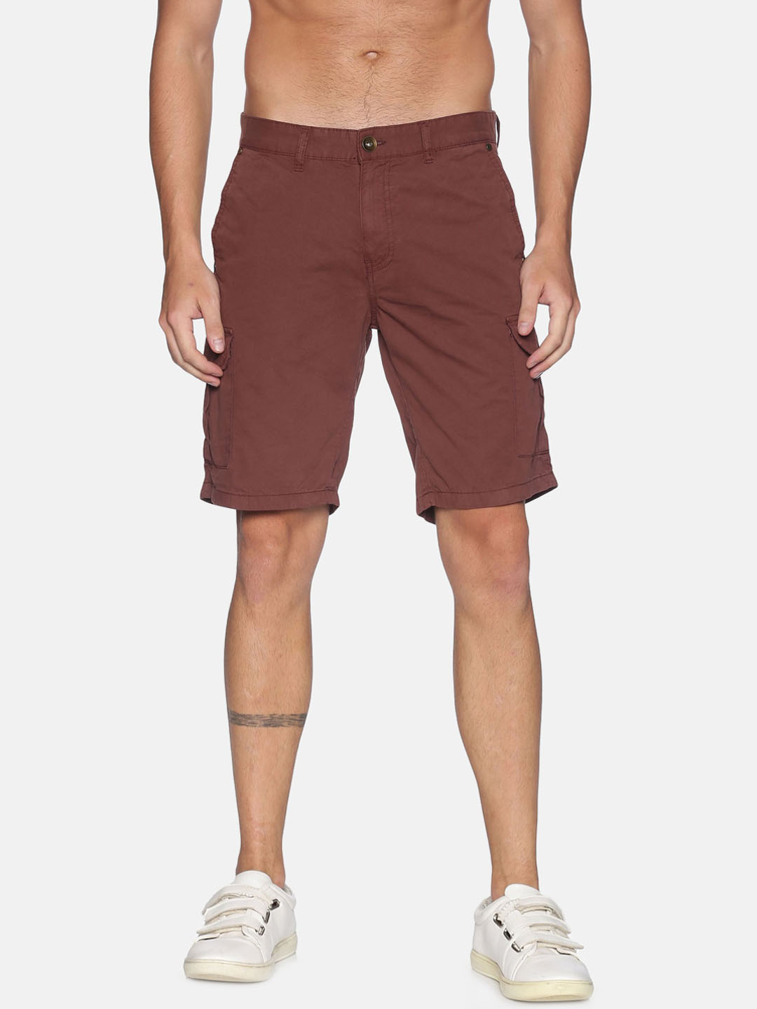 Buy IVOC Men Maroon Slim Fit Mid Rise Cargo Shorts Shorts for Men 14652802 Myntra