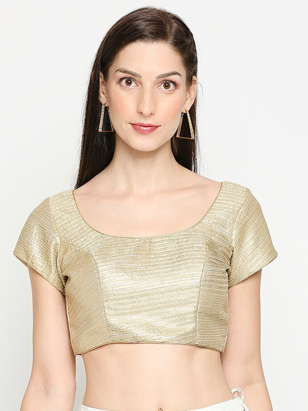 Buy SALWAR STUDIO Women Gold Embroidered Saree Blouse Saree Blouse