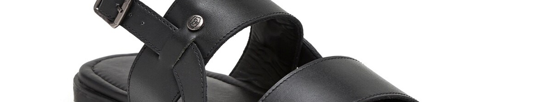 Buy BEAVER Men Black Leather Comfort Sandals - Sandals for Men 14633446 ...