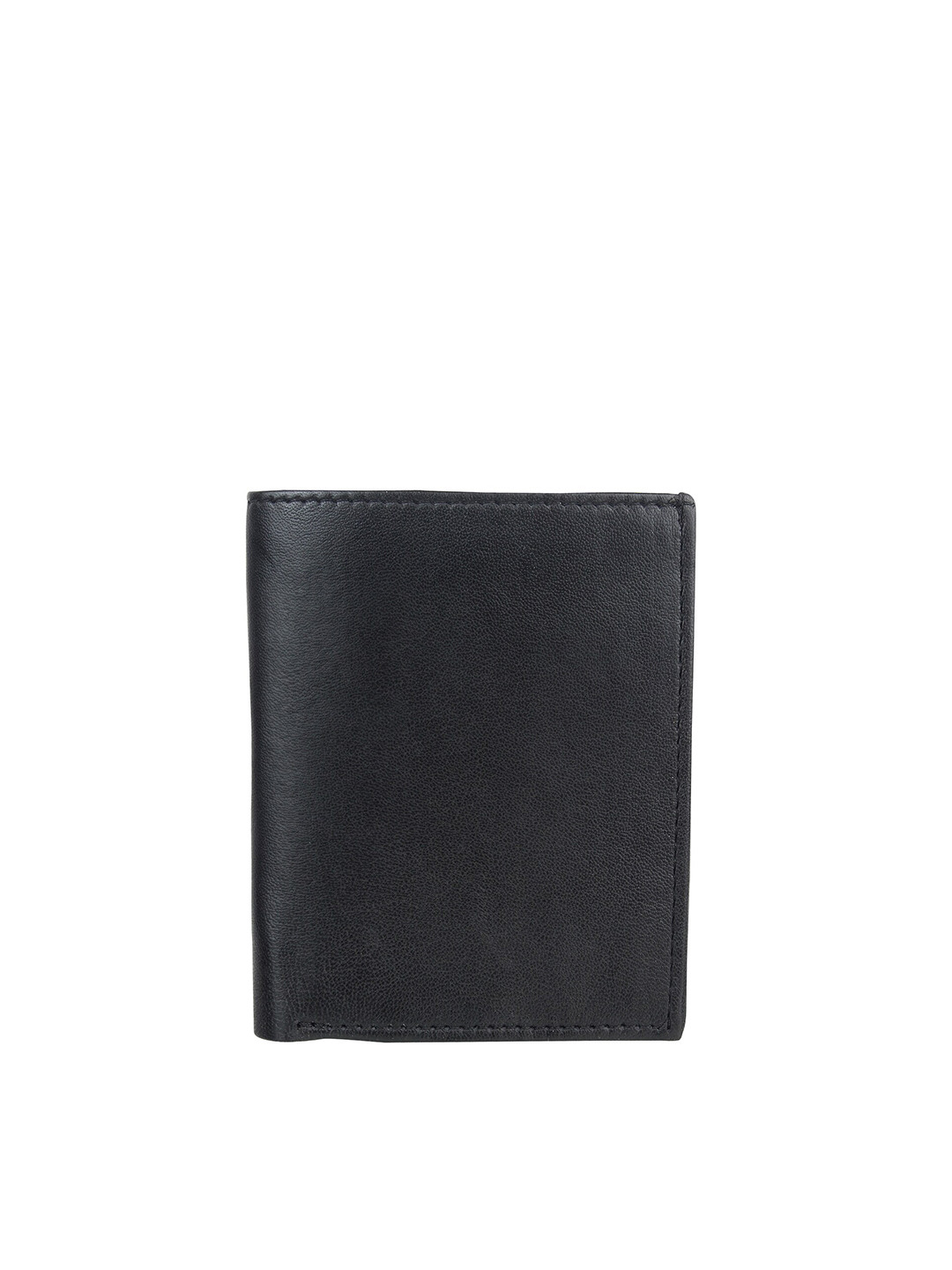 Buy Swiss Design Unisex Black Textured Leather Three Fold Wallet