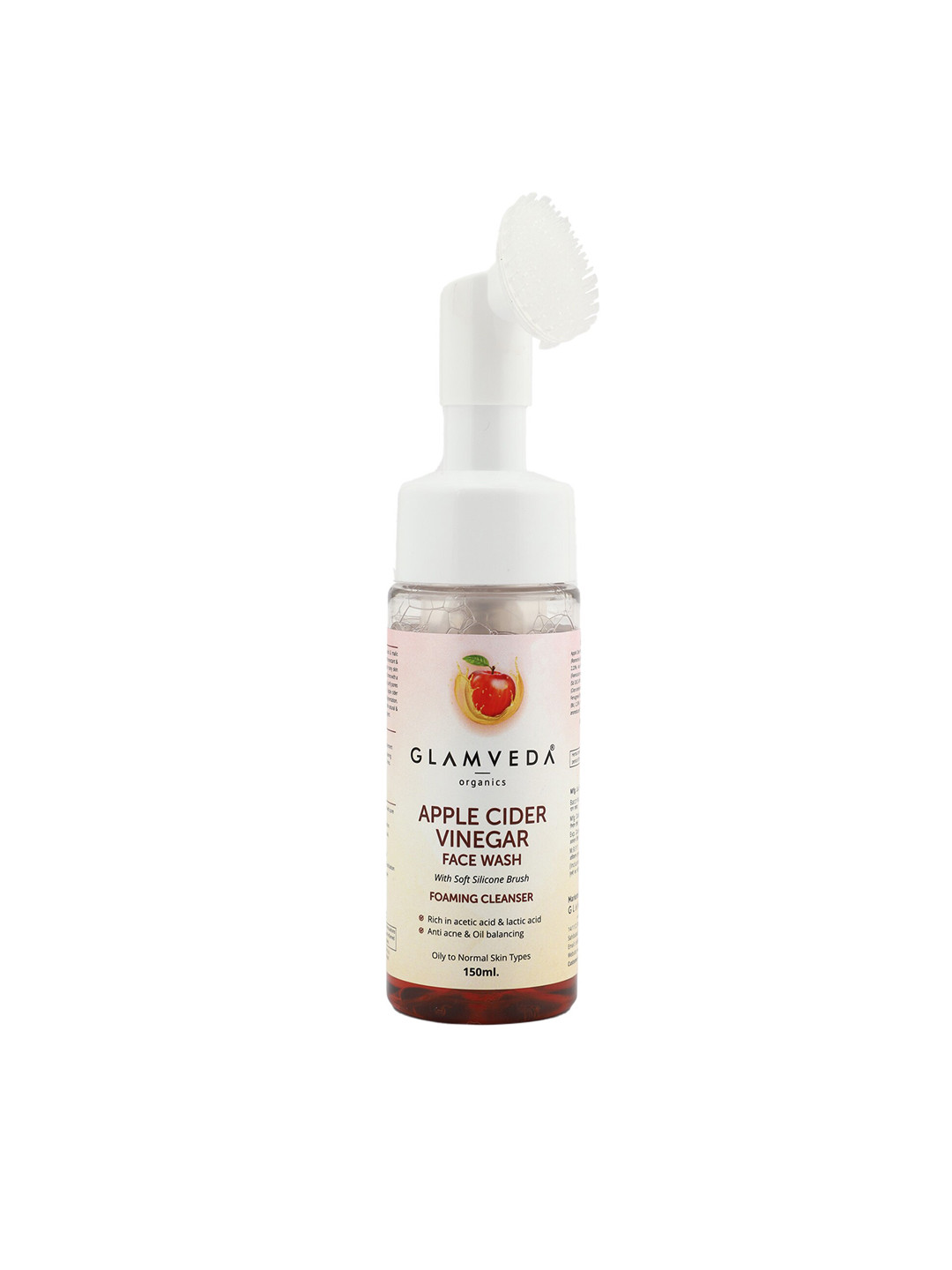 Buy GLAMVEDA Apple Cider Vinegar Face Wash With Soft Silicone Brush
