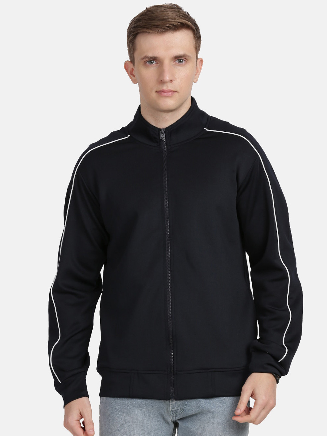 Buy MASH UNLIMITED Men Navy Blue Sporty Jacket Jackets for Men