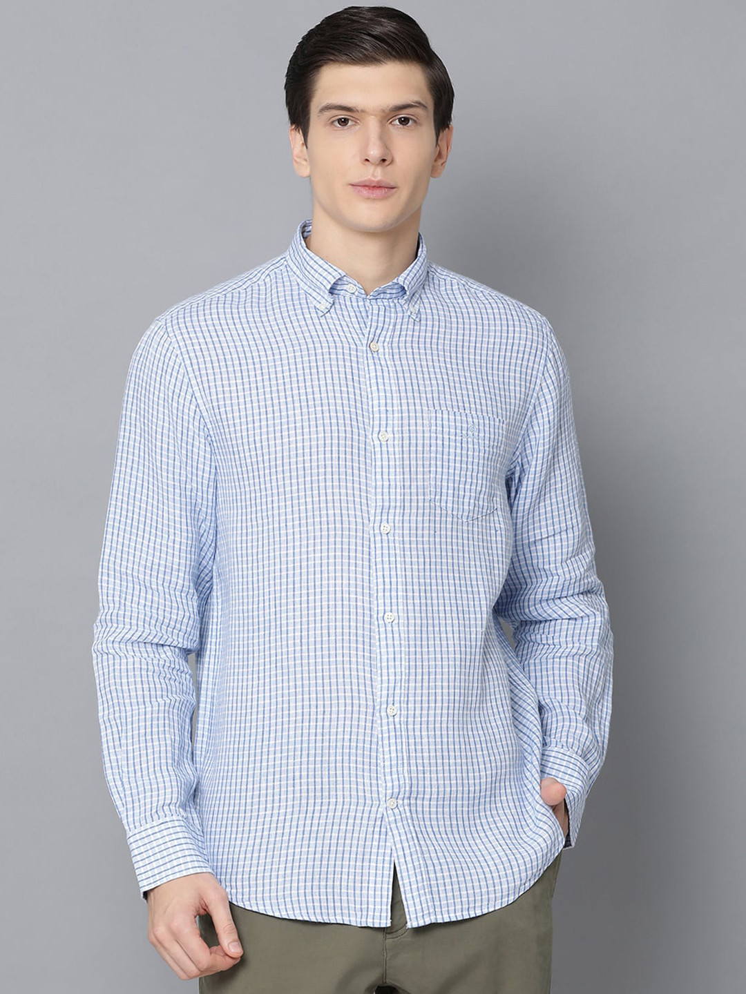Buy GANT Men Blue Slim Fit Gingham Checks Checked Casual Shirt Shirts for Men 14669010 Myntra