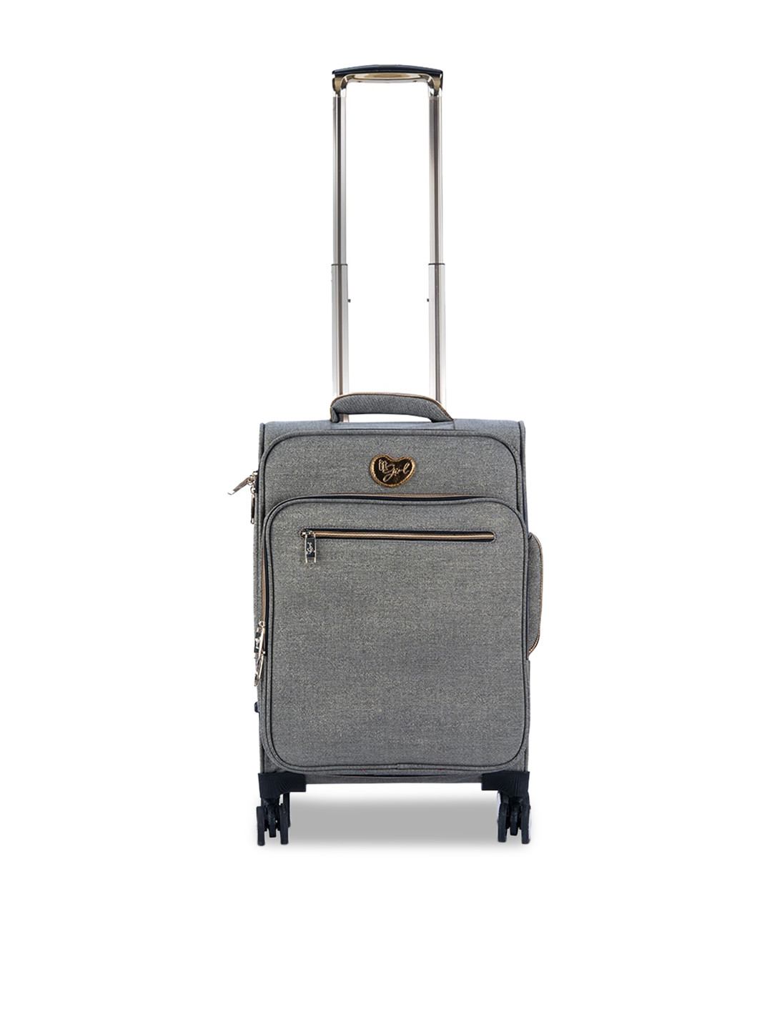 Buy IT Luggage Unisex Grey Solid Soft Sided Cabin Trolley Bag Trolley