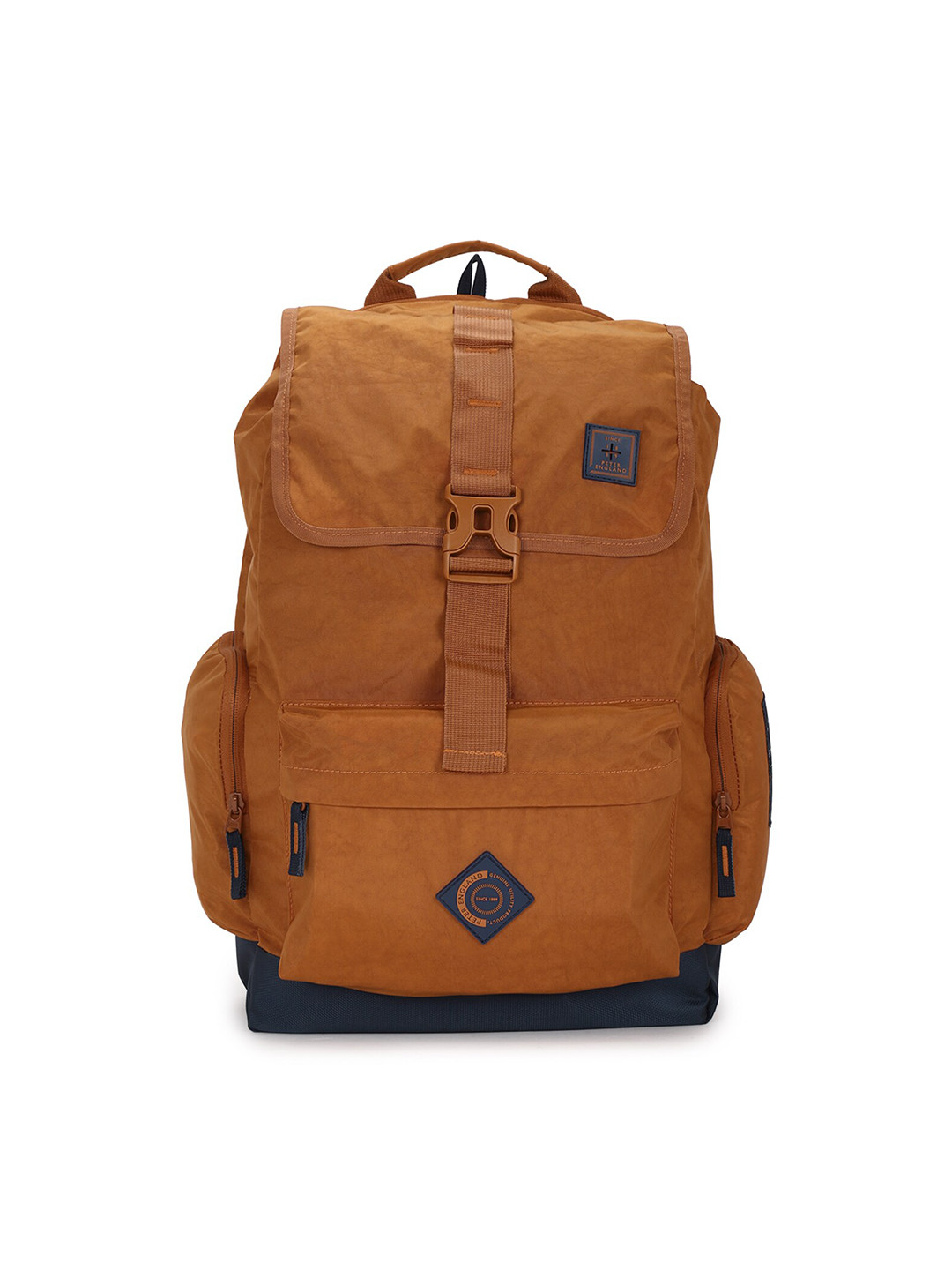 Buy Peter England Men Orange & Black Casual Backpack Backpacks for