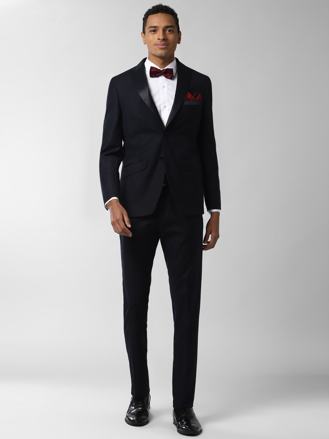 Buy Peter England Elite Men Navy Blue Slim Fit Tuxedo Formal Suit