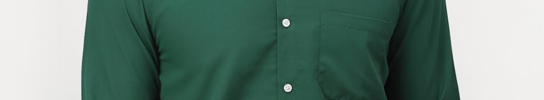 Buy JAINISH Men Olive Green Solid Formal Shirt - Shirts for Men ...