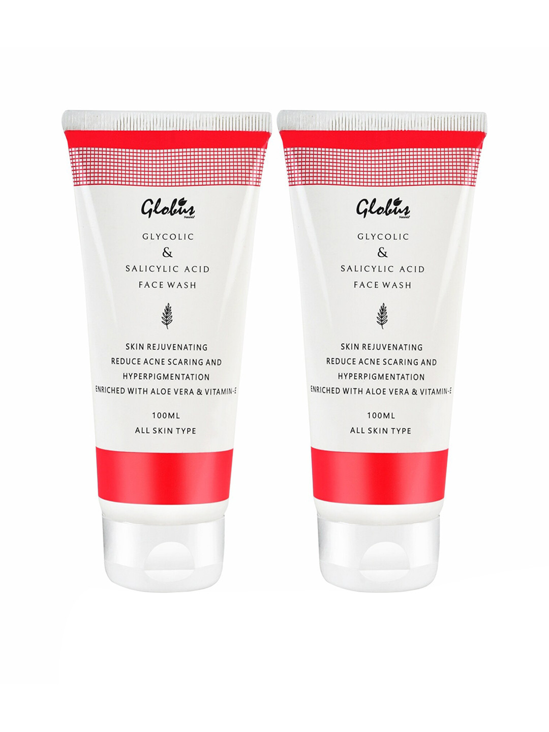 Buy Globus Naturals Set Of 2 Glycolic & Salicylic Acid Pimple Clear