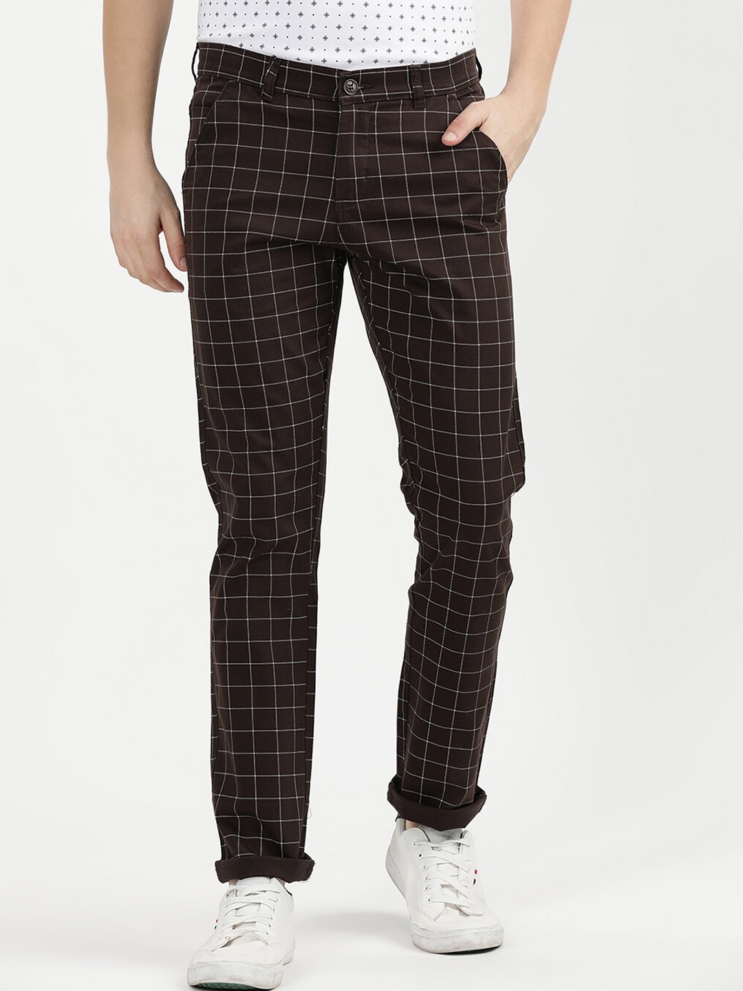 checked chinos mens
