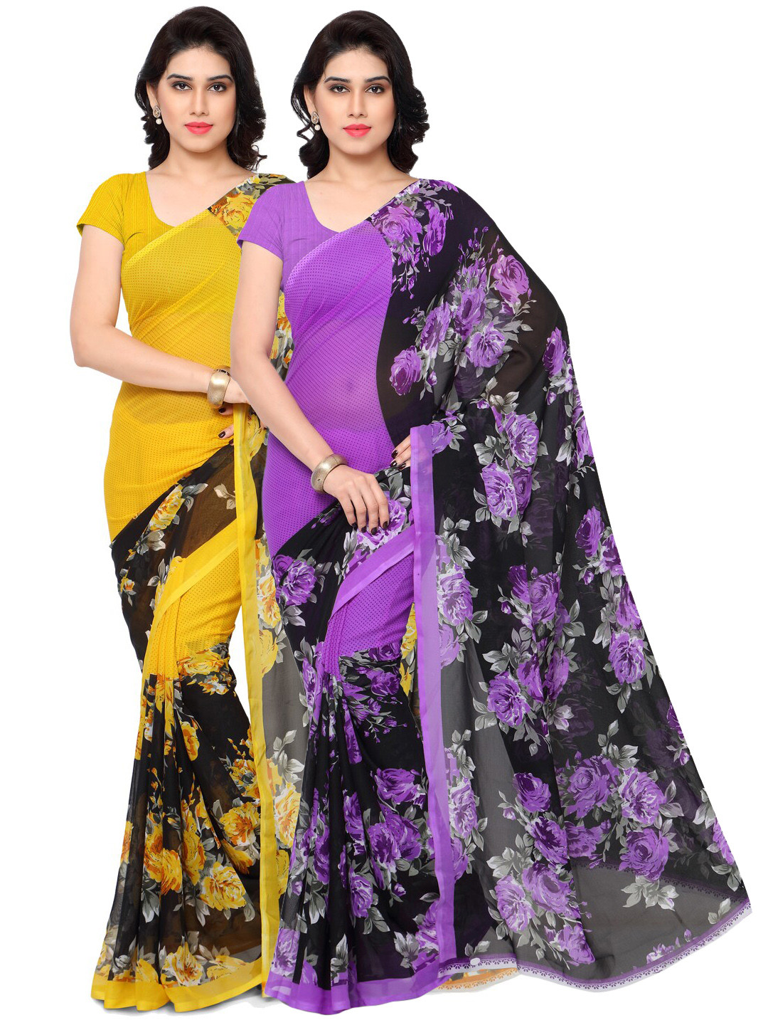 Poly georgette saree clearance