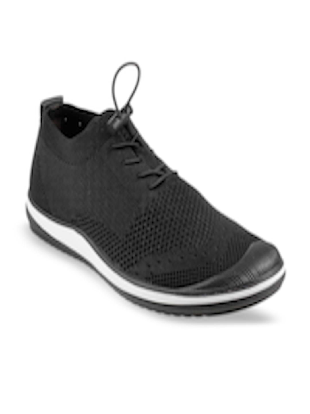 Buy Metro Men Black Woven Design Sneakers - Casual Shoes for Men ...