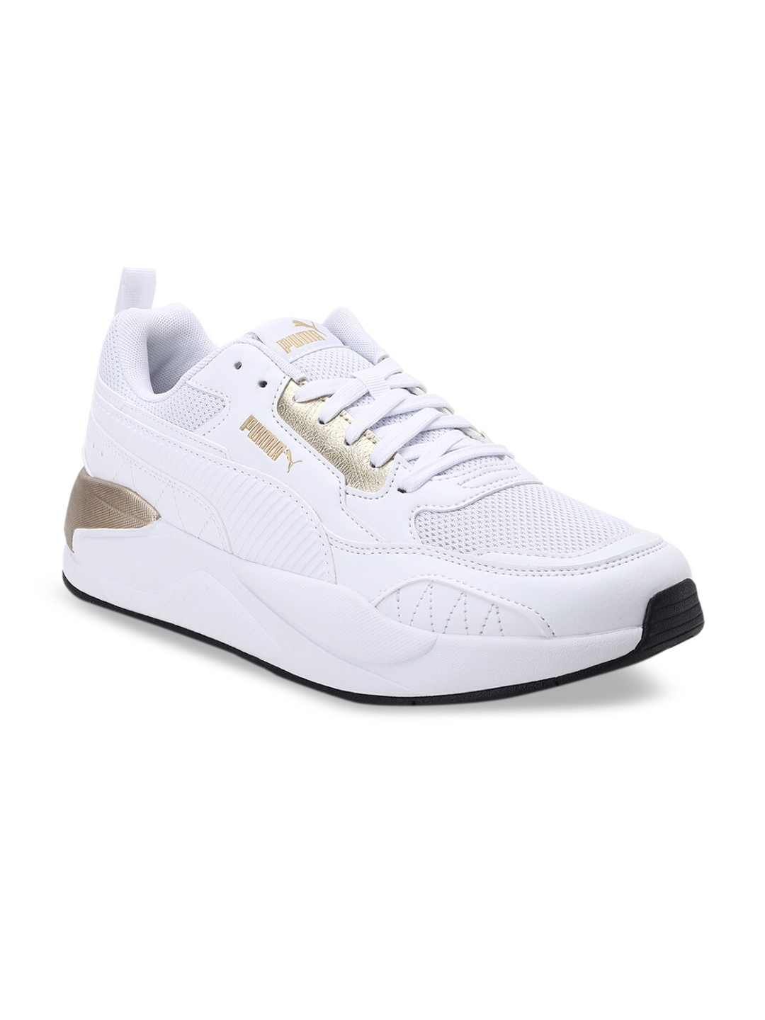 Buy Puma Unisex White Colourblocked X Ray Square Metallic Sneaker ...