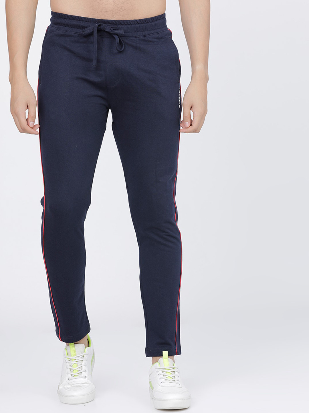 Buy The Indian Garage Co Men Navy Blue Solid Slim Fit Track Pants