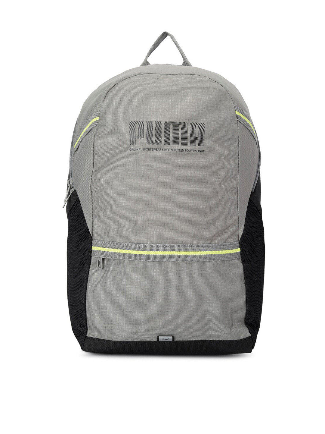 Buy Puma Unisex Grey & Black Colourblocked Backpack Backpacks for