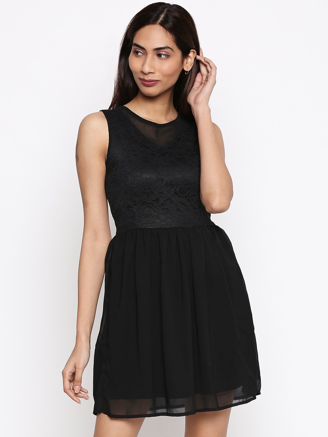 Buy People Black Fit And Flare Dress - Dresses for Women 14732826 | Myntra