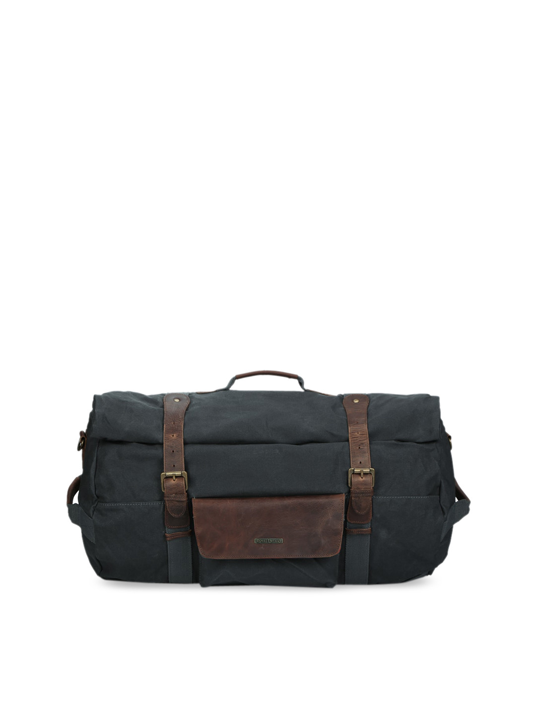 Buy Royal Enfield Men Grey Solid Canvas Duffle Bag Duffel Bag for Men