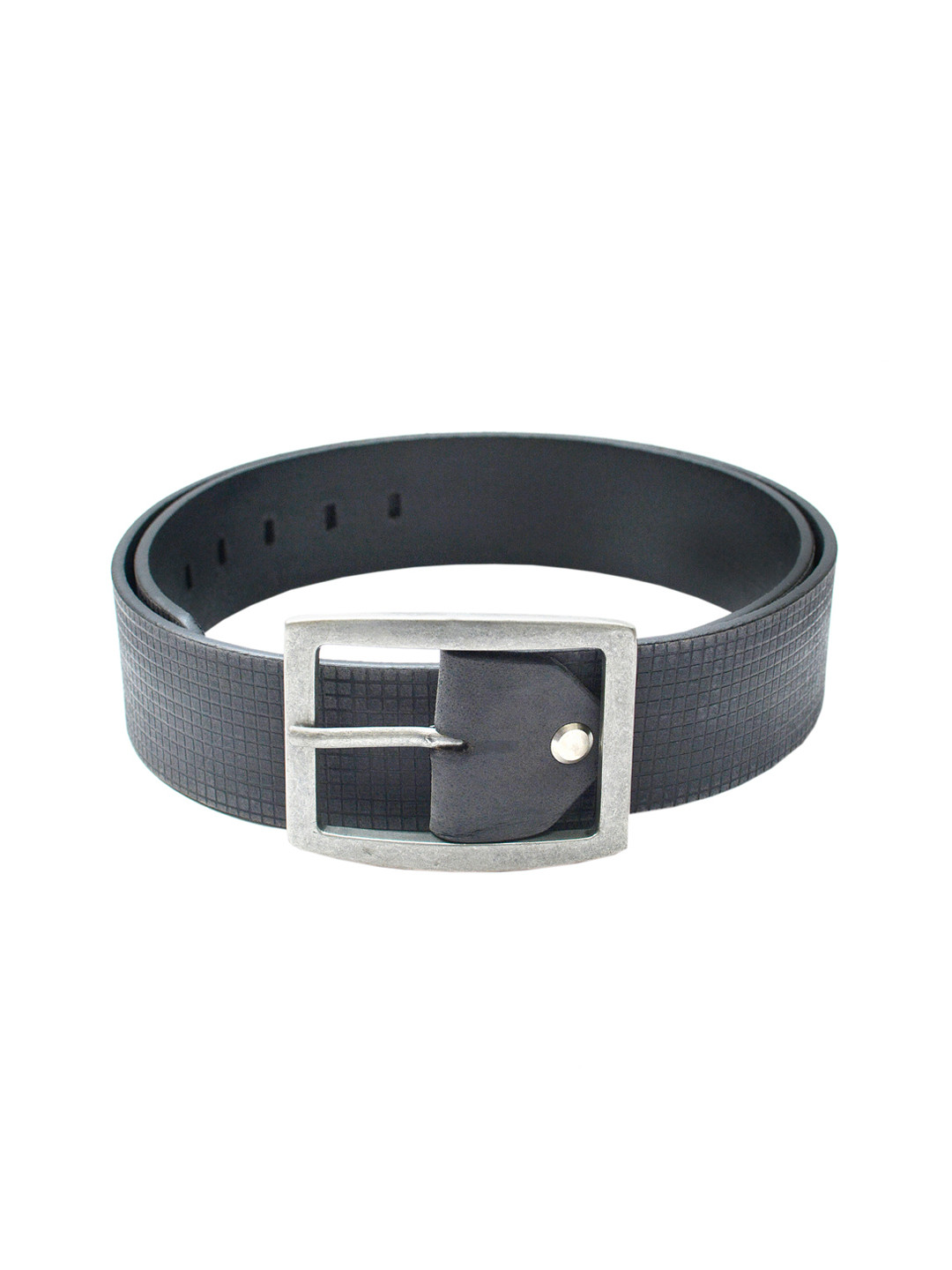 Buy Pacific Gold Men Black Textured Leather Belt Belts for Men